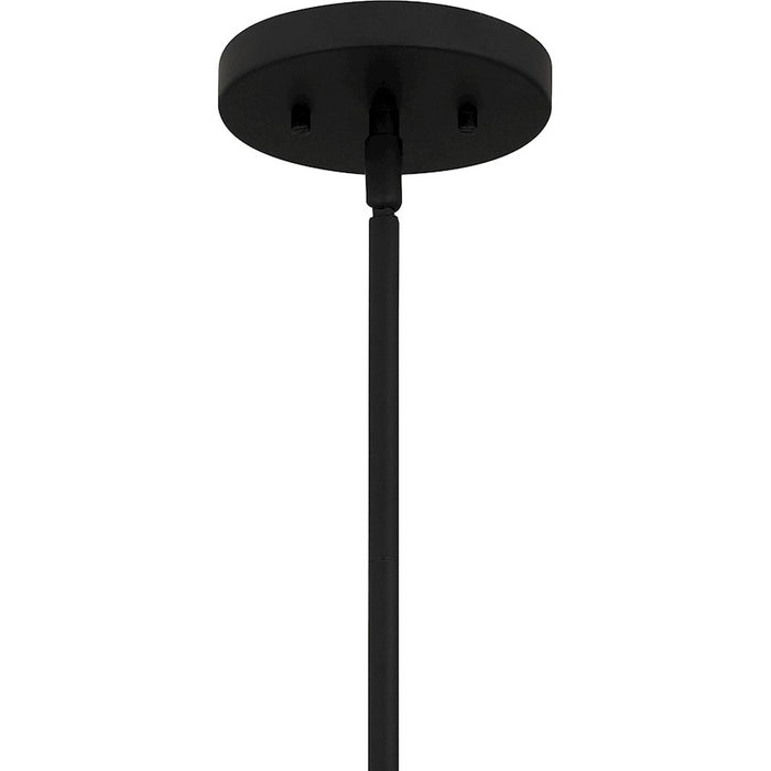 Quoizel Hyde 1 Light Mini Pendant, Matte Black/Metal