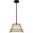 Quoizel Burbidge 1 Light Mini Pendant, Matte Black/Cream Linen
