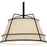 Quoizel Burbidge 1 Light Mini Pendant, Matte Black/Cream Linen