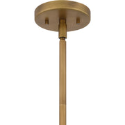 Quoizel Marley 12in 1-Light Globe Pendant | Contemporary Weathered Brass and Opal Etched Glass | Kitchen Island & Bar | Model QPP6191WS