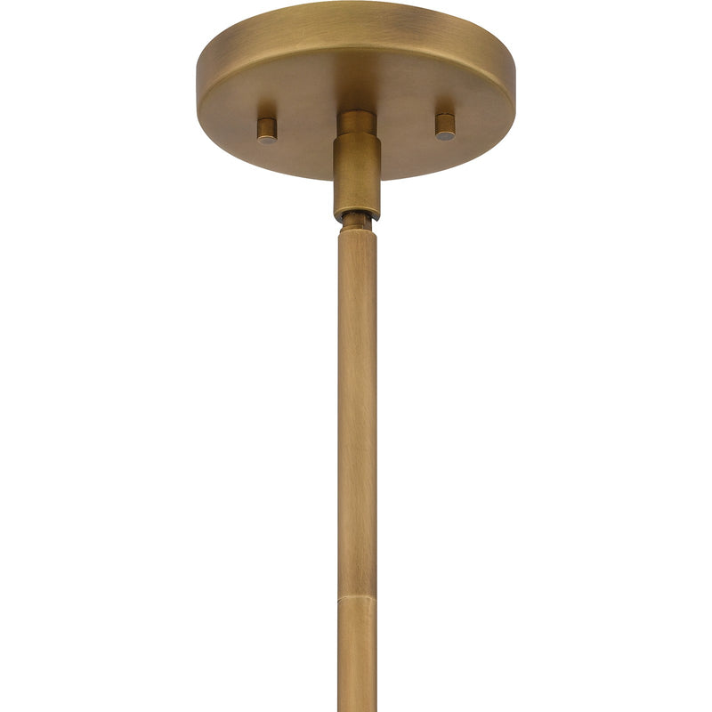 Quoizel Marley 12in 1-Light Globe Pendant | Contemporary Weathered Brass and Opal Etched Glass | Kitchen Island & Bar | Model QPP6191WS
