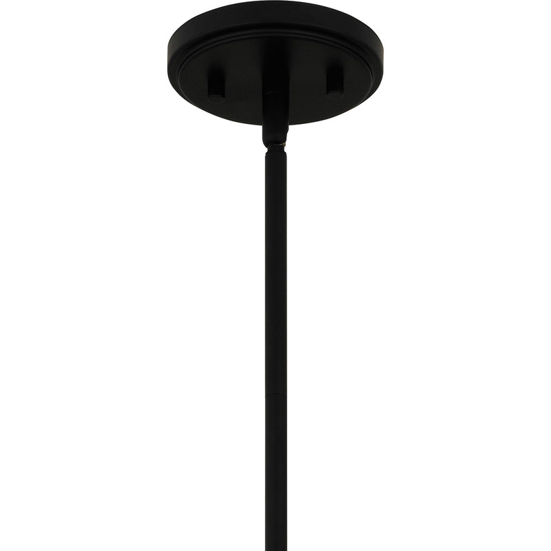 Quoizel Wren 10in 1-Light Pendant | Industrial Matte Black Metal | Kitchen Island & Bar | 10.25 x 10.25 x 15 in | Model QPP6196MBK