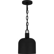 Quoizel Raquel 8in 1-Light Mini Pendant | Industrial Matte Black Metal | Kitchen Island & Bar | 8 x 8 x 11 in | Model QPP6206MBK