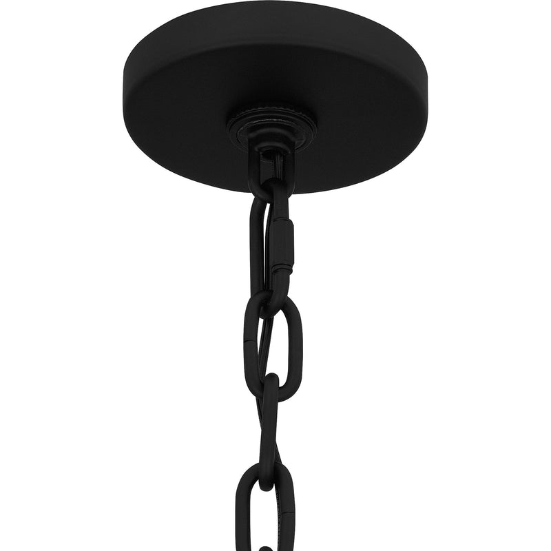 Quoizel Raquel 8in 1-Light Mini Pendant | Industrial Matte Black Metal | Kitchen Island & Bar | 8 x 8 x 11 in | Model QPP6206MBK