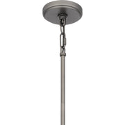 Quoizel Soffer 7in 1-Light Mini Pendant | Industrial Antique Nickel and Clear Glass | Kitchen Island & Dining Room | 7 x 7 x 19 in | Model QPP6221AN