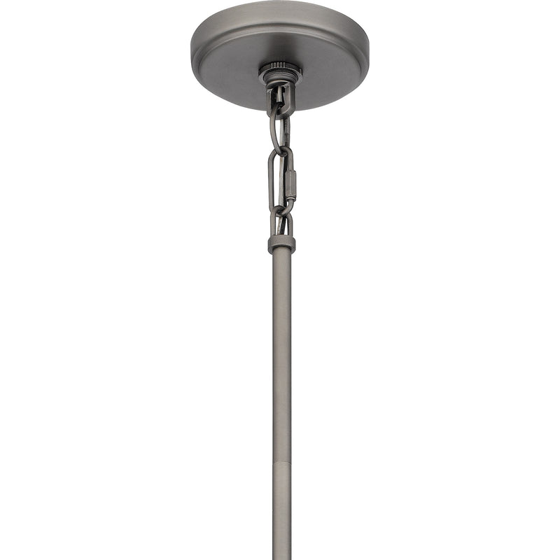 Quoizel Soffer 7in 1-Light Mini Pendant | Industrial Antique Nickel and Clear Glass | Kitchen Island & Dining Room | 7 x 7 x 19 in | Model QPP6221AN