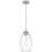 Quoizel Marza 1Lt Mini Pendant, Nickel/Clear Hammered Ribbed Glass - QPP6756BN