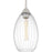 Quoizel Marza 1Lt Mini Pendant, Nickel/Clear Hammered Ribbed Glass