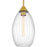 Quoizel Marza 1Lt Mini Pendant, Gold/Clear Hammered Ribbed Glass