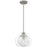 Quoizel Eslinger 1Lt Mini Pendant, Nickel/Clear/Cloud Inside/Clear