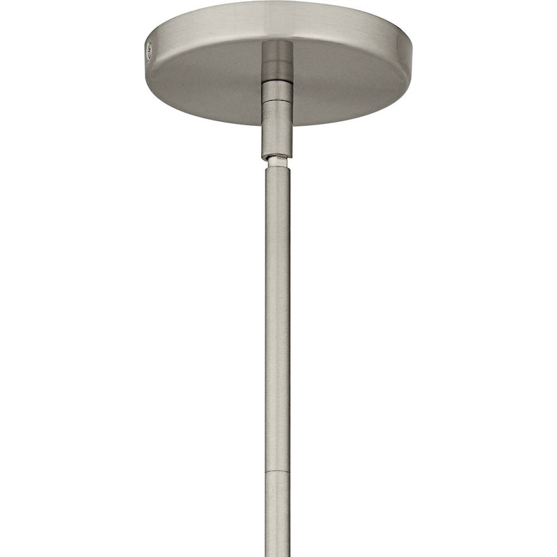 Quoizel Eslinger 1Lt Mini Pendant, Nickel/Clear/Cloud Inside/Clear