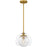 Quoizel Eslinger 1Lt Mini Pendant, Gold/Clear/Cloud/Clear - QPP6774BRG