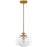 Quoizel Eslinger 1Lt Mini Pendant, Gold/Clear/Cloud/Clear