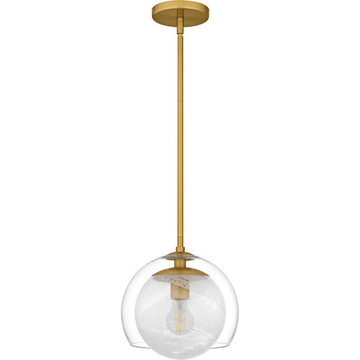 Quoizel Eslinger 1Lt Mini Pendant, Gold/Clear/Cloud/Clear