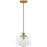 Quoizel Eslinger 1Lt Mini Pendant, Gold/Clear/Cloud/Clear
