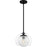 Quoizel Eslinger 1Lt Mini Pendant, Black/Clear/Cloud/Clear - QPP6774MBK