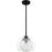 Quoizel Eslinger 1Lt Mini Pendant, Black/Clear/Cloud/Clear