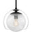 Quoizel Eslinger 1Lt Mini Pendant, Black/Clear/Cloud/Clear