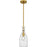 Quoizel Govada 1Light Mini Pendant, Brushed Gold/Clear Water Glass - QPP6782BRG