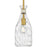 Quoizel Govada 1Light Mini Pendant, Brushed Gold/Clear Water Glass