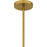Quoizel Govada 1Light Mini Pendant, Brushed Gold/Clear Water Glass