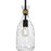Quoizel Govada 1Light Mini Pendant, Matte Black/Clear Water Glass