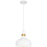 Quoizel Arbor 1Light Mini Pendant, Matte White/Metal(w+brg) - QPP6804W