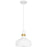 Quoizel Arbor 1Light Mini Pendant, Matte White/Metal(w/brg)