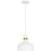 Quoizel Arbor 1Light Mini Pendant, Matte White/Metal(w/brg)
