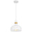Quoizel Arbor 1Light Mini Pendant, Matte White/Metal(w/brg)