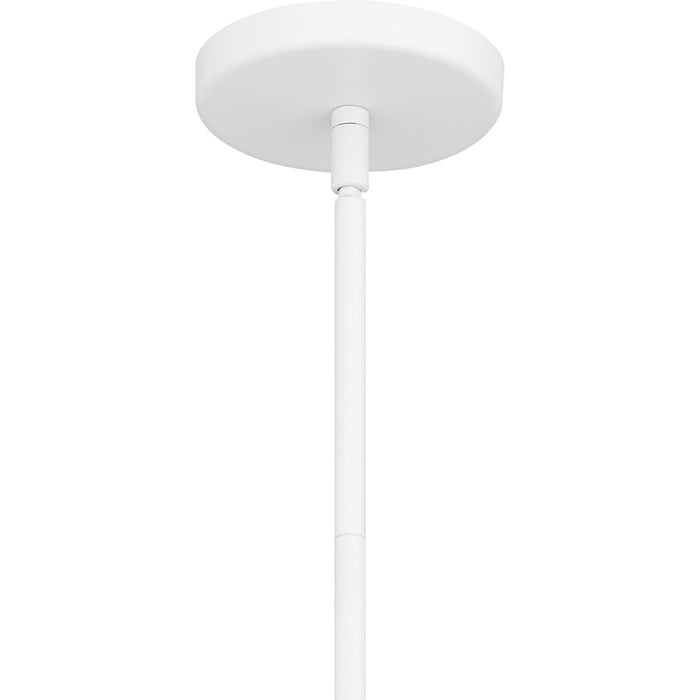 Quoizel Arbor 1Light Mini Pendant, Matte White/Metal(w/brg)