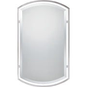 Quoizel Breckenridge 35in Rectangular Wall Mirror | Brushed Nickel Steel Frame | Bathroom & Entryway Accent | Model QR1419BN