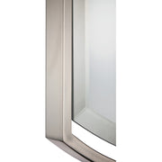 Quoizel Breckenridge 35in Rectangular Wall Mirror | Brushed Nickel Steel Frame | Bathroom & Entryway Accent | Model QR1419BN
