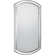Quoizel Breckenridge 35in Rectangular Wall Mirror | Brushed Nickel Steel Frame | Bathroom & Entryway Accent | Model QR1419BN