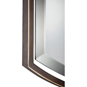Quoizel Breckenridge 35in Rectangular Wall Mirror | Palladian Bronze Steel Frame | Bathroom & Entryway Accent | Model QR1419PN