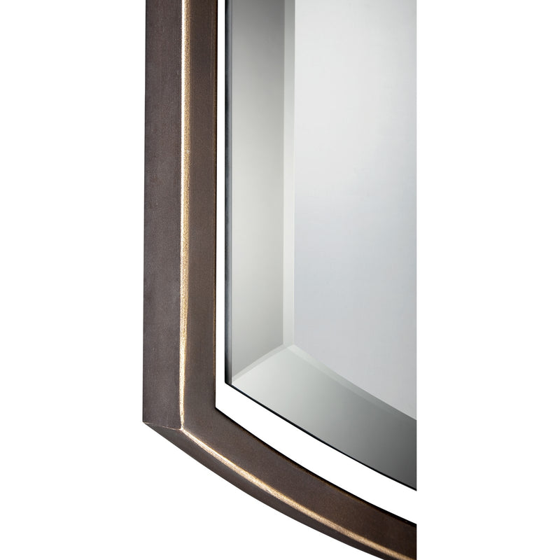 Quoizel Breckenridge 35in Rectangular Wall Mirror | Palladian Bronze Steel Frame | Bathroom & Entryway Accent | Model QR1419PN