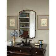Quoizel Breckenridge 35in Rectangular Wall Mirror | Palladian Bronze Steel Frame | Bathroom & Entryway Accent | Model QR1419PN