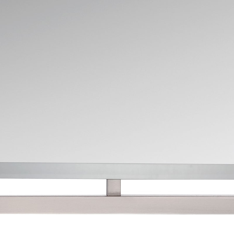 Quoizel Marcos 32in Rectangular Wall Mirror | Brushed Nickel Steel Frame | Bathroom & Entryway Vanity Mirror | 24 x 1 x 32 in | Model QR1857BN