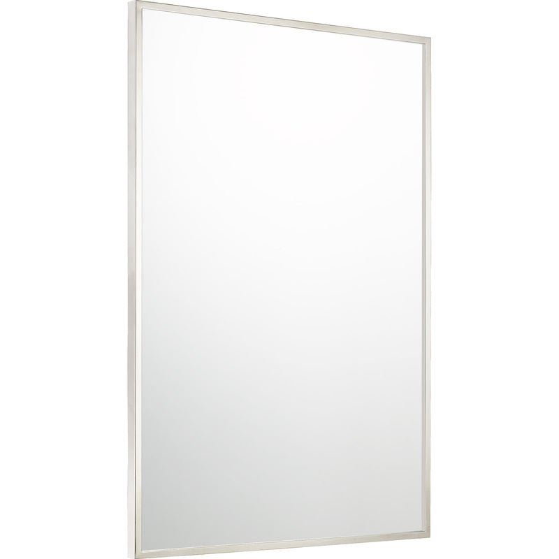 Quoizel Lockport 36in Rectangular Wall Mirror | Polished Chrome Steel Frame | Bathroom & Entryway Vanity Mirror | 24 x 1 x 36 in | Model QR3331