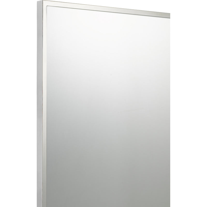 Quoizel Lockport 36in Rectangular Wall Mirror | Polished Chrome Steel Frame | Bathroom & Entryway Vanity Mirror | 24 x 1 x 36 in | Model QR3331