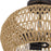Quoizel Casablanca 3 Light Semi-Flush Mount, Bronze/Natural Paper