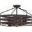 Quoizel Escher 4 Light Semi Flush Mount, Bronze/Cream Linen Fabric