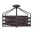 Quoizel Escher 4 Light Semi Flush Mount, Bronze/Cream Linen Fabric