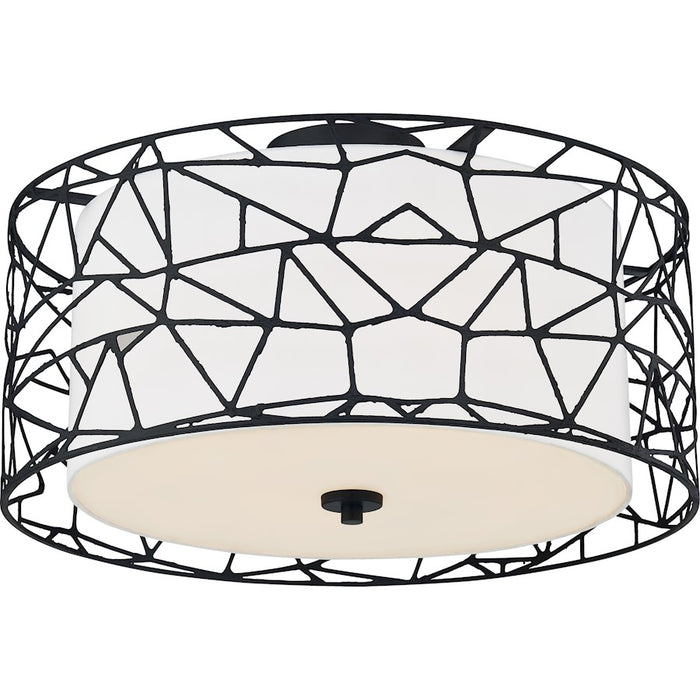 Quoizel 4 Light Semi-Flush Mount, Matte Black