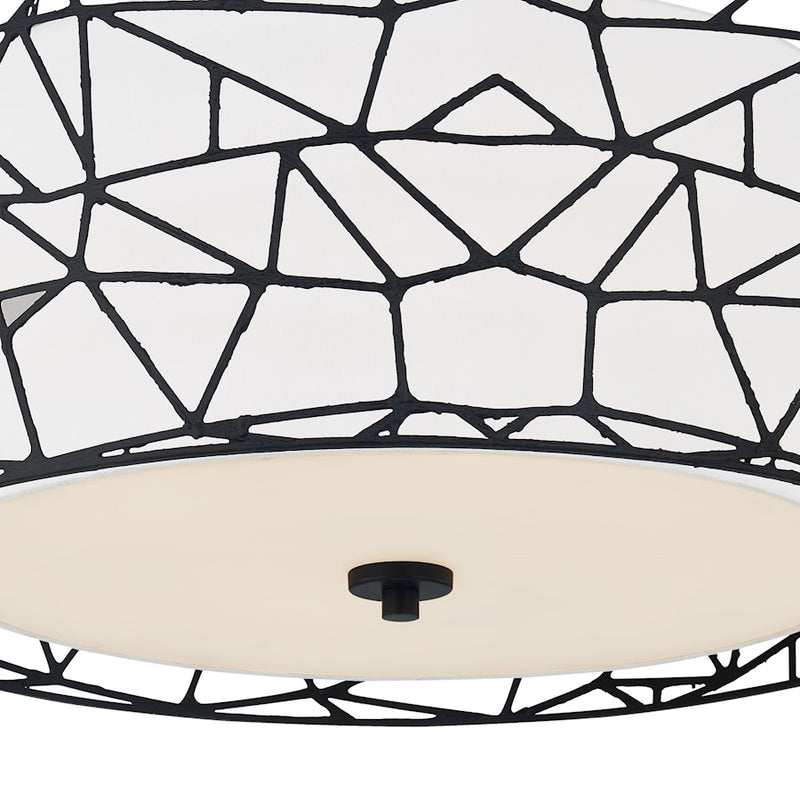 Quoizel 4 Light Semi-Flush Mount, Matte Black