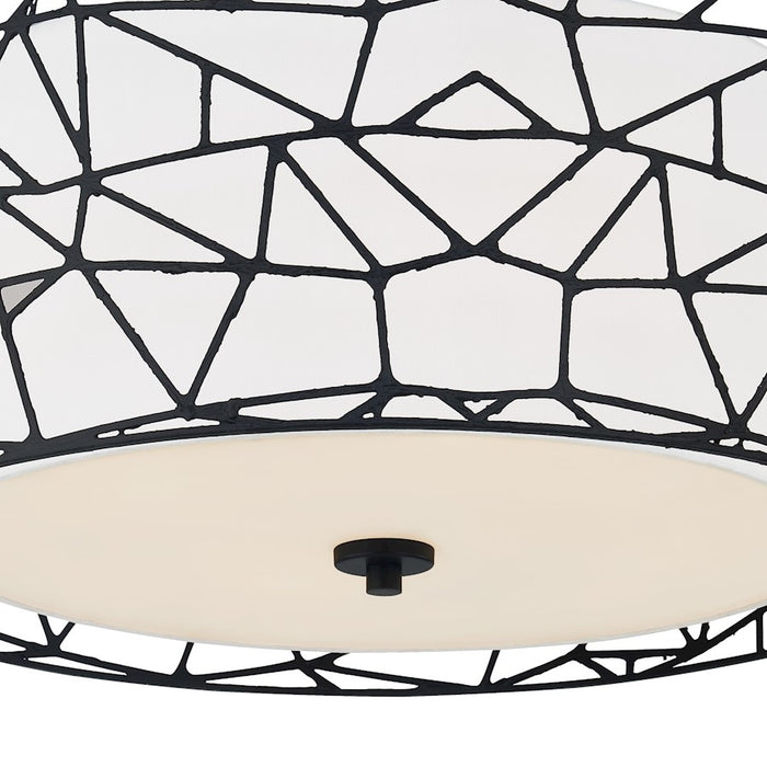 Quoizel 4 Light Semi-Flush Mount, Matte Black