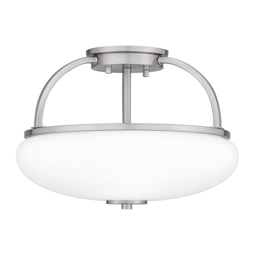 Quoizel Easton 3 Light Semi-Flush Mount, Opal