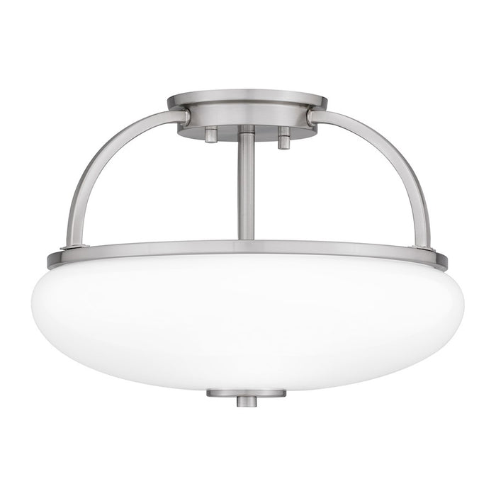Quoizel Easton 3 Light Semi-Flush Mount, Opal