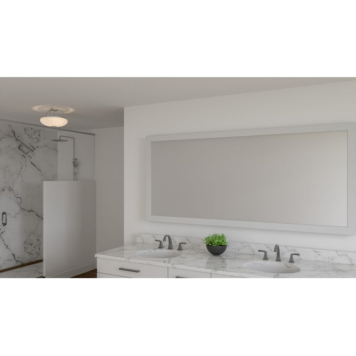 Quoizel Easton 3 Light Semi-Flush Mount, Opal
