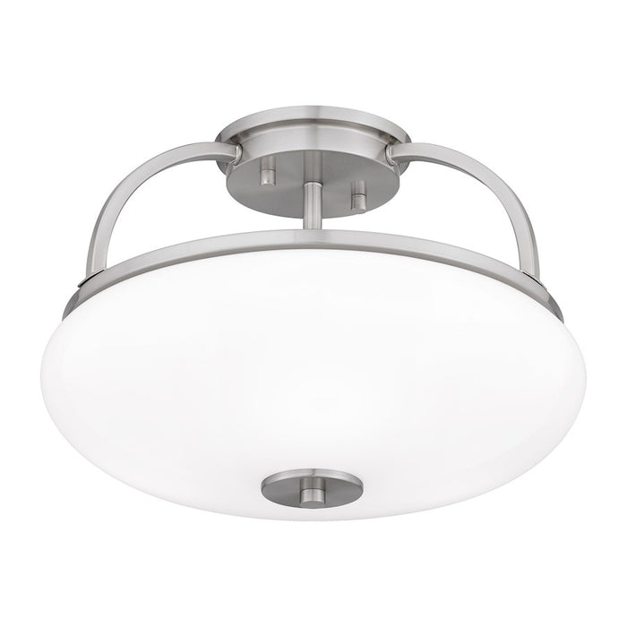 Quoizel Easton 3 Light Semi-Flush Mount, Opal
